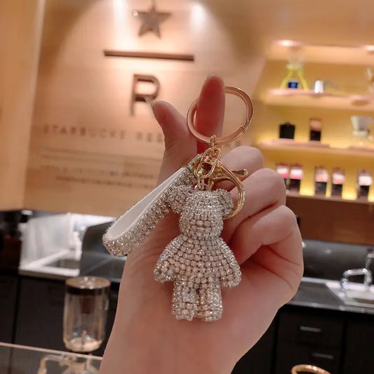 GlimBear™ Diamond-Studded Keychain — Luxury Teddy Bear Charm