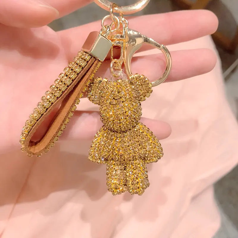 GlimBear™ Diamond-Studded Keychain — Luxury Teddy Bear Charm