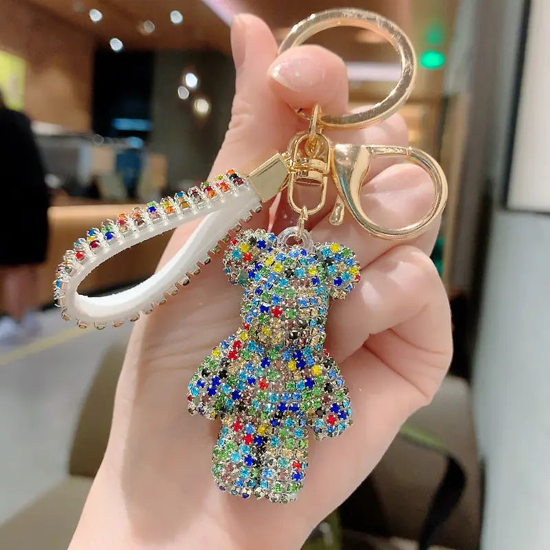 GlimBear™ Diamond-Studded Keychain — Luxury Teddy Bear Charm