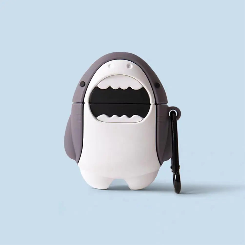 SharkGuard™ AirPods Case with Keychain — Shock-Resistant Silicone Cover for AirPods 1 & 2