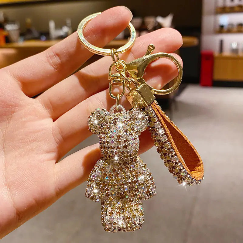 GlimBear™ Diamond-Studded Keychain — Luxury Teddy Bear Charm