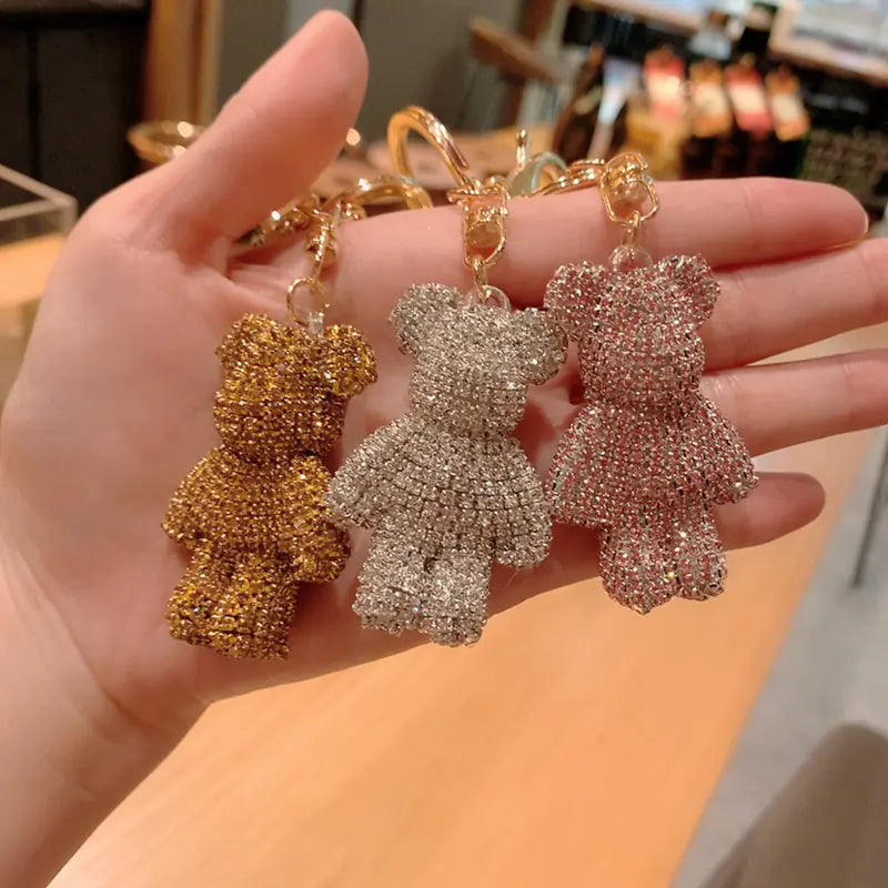 GlimBear™ Diamond-Studded Keychain — Luxury Teddy Bear Charm