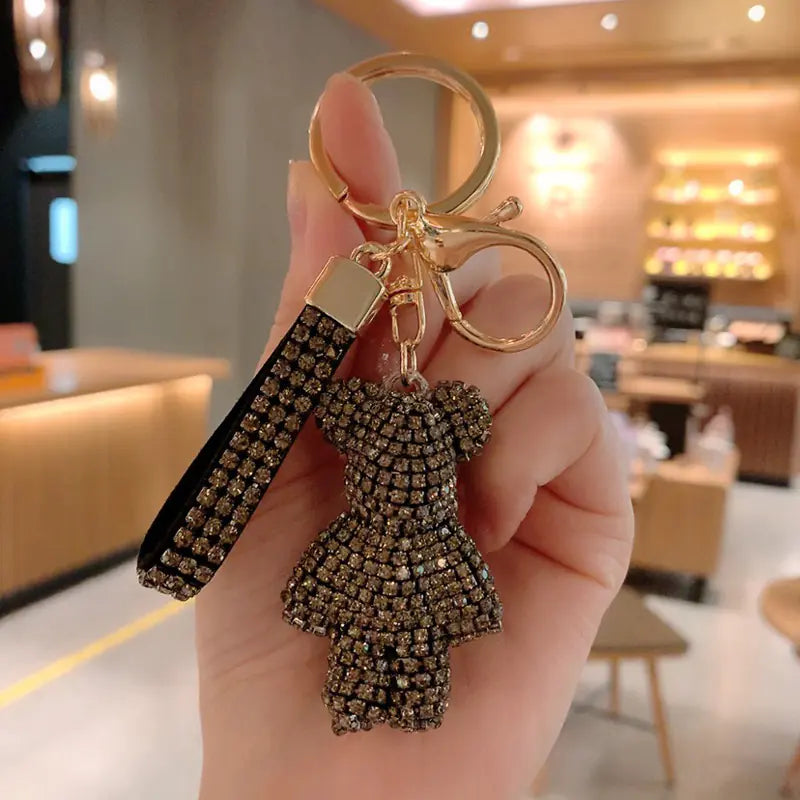 GlimBear™ Diamond-Studded Keychain — Luxury Teddy Bear Charm