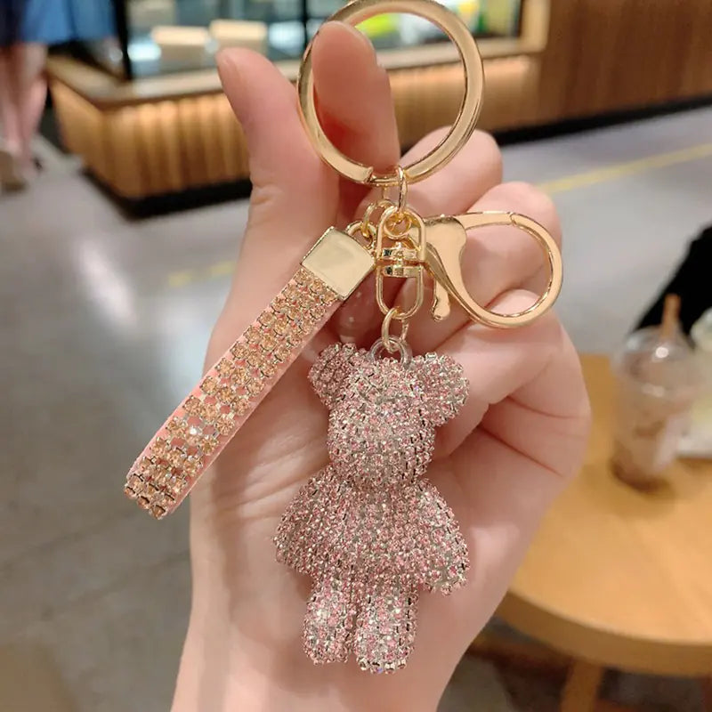 GlimBear™ Diamond-Studded Keychain — Luxury Teddy Bear Charm
