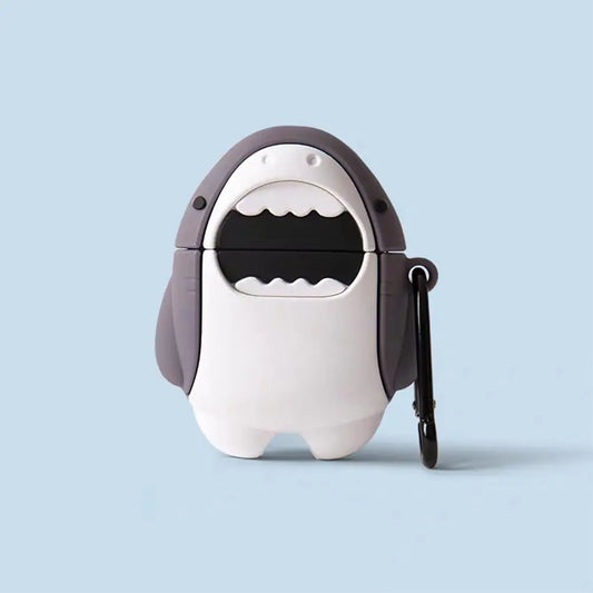 SharkGuard™ AirPods Case with Keychain — Shock-Resistant Silicone Cover for AirPods 1 & 2